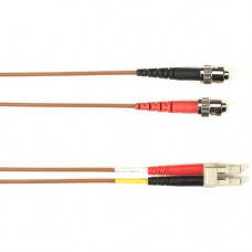 Black Box Fiber Optic Duplex Patch Network Cable - 26.30 ft Fiber Optic Network Cable for Network Device - First End: 2 x ST Male Network - Second End: 2 x LC Male Network - 10 Gbit/s - Patch Cable - LSZH - 62.5/125 &micro;m - Brown - TAA Compliant FO