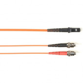 Black Box Fiber Optic Duplex Patch Network Cable - 49.20 ft Fiber Optic Network Cable for Network Device - First End: 2 x ST Male Network - Second End: 1 x MT-RJ Male Network - 10 Gbit/s - Patch Cable - LSZH - 62.5/125 &micro;m - Orange - TAA Complian