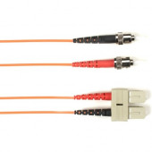Black Box Fiber Optic Duplex Patch Network Cable - 49.20 ft Fiber Optic Network Cable for Network Device - First End: 2 x ST Male Network - Second End: 2 x SC Male Network - 10 Gbit/s - Patch Cable - LSZH - 62.5/125 &micro;m - Orange - TAA Compliant F