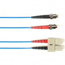 Black Box Fiber Optic Duplex Patch Network Cable - 9.80 ft Fiber Optic Network Cable for Network Device - First End: 2 x ST Male Network - Second End: 2 x SC Male Network - 10 Gbit/s - Patch Cable - LSZH - 62.5/125 &micro;m - Blue - TAA Compliant FOLZ