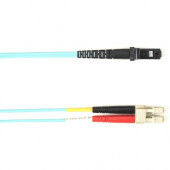 Black Box Fiber Optic Duplex Patch Network Cable - 9.80 ft Fiber Optic Network Cable for Network Device - First End: 2 x LC Male Network - Second End: 2 x MT-RJ Male Network - 10 Gbit/s - Patch Cable - OFNP - 50/125 &micro;m - Aqua - TAA Compliant FOC