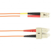 Black Box Fiber Optic Duplex Patch Network Cable - 9.80 ft Fiber Optic Network Cable for Network Device - First End: 2 x SC Male Network - Second End: 2 x LC Male Network - 10 Gbit/s - Patch Cable - OFNP - 50/125 &micro;m - Orange - TAA Compliant FOCM