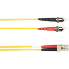Black Box Fiber Optic Patch Network Cable - 6.50 ft Fiber Optic Network Cable for Network Device - First End: ST Network - Male - Second End: LC Network - Male - Patch Cable - LSZH - 9/125 &micro;m - Yellow - TAA Compliance FOLZHSM-002M-STLC-YL