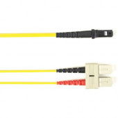 Black Box Fiber Optic Duplex Patch Network Cable - 6.50 ft Fiber Optic Network Cable for Network Device - First End: 2 x SC Male Network - Second End: 1 x MT-RJ Male Network - 10 Gbit/s - Patch Cable - OFNR - 50/125 &micro;m - Yellow - TAA Compliant F