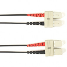 Black Box Fiber Optic Duplex Patch Network Cable - 3.20 ft Fiber Optic Network Cable for Network Device - First End: 2 x SC Male Network - Second End: 2 x SC Male Network - 10 Gbit/s - Patch Cable - LSZH - 62.5/125 &micro;m - Black - TAA Compliant FOL