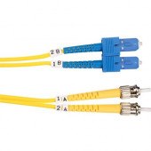 Black Box Single-Mode Value Line Patch Cable, ST-SC, 3-m (9.8-ft.) - 9.84 ft Fiber Optic Network Cable for Network Device - First End: 2 x ST Male Network - Second End: 2 x SC Male Network - Patch Cable - 9/125 &micro;m - Yellow - RoHS Compliance FOSM