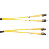 Black Box Single-Mode Value Line Patch Cable, ST-ST, 3-m (9.8-ft.) - 9.84 ft Fiber Optic Network Cable for Network Device - First End: 2 x ST Male Network - Second End: 2 x ST Male Network - Patch Cable - 9/125 &micro;m - Yellow - RoHS Compliance FOSM