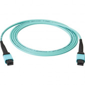 Black Box MTP OM3 Fiber Optic Trunk Cable - Plenum, 24-Strand, Type A, 30-m (98.4-ft.) - 98.40 ft Fiber Optic Network Cable for Patch Panel, Blade Server, Switch, Network Device - First End: 1 x MTP/MPO Network - Second End: 1 x MTP/MPO Network - Trunk Ca