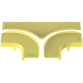 Panduit FiberRunner&reg; Split Cover, Horizontal Tee, 6x4, Yellow - Yellow - 1 Pack - Polycarbonate - TAA Compliance FRTSC6LYL