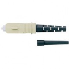 Panduit Fiber Optic Simplex Network Connector - 1 Pack - 1 x SC Male - Electric Ivory, Black - TAA Compliance FSCM2.05BL