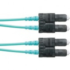 Panduit Fiber Optic Duplex Patch Network Cable - 141.08 ft Fiber Optic Network Cable for Network Device - First End: 2 x SC Male Network - Second End: 2 x SC Male Network - Patch Cable - 50/125 &micro;m - Aqua - 1 FX23LSNSNSNM043