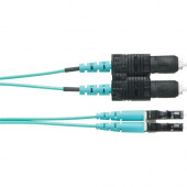 Panduit Fiber Optic Duplex Patch Network Cable - 95.14 ft Fiber Optic Network Cable for Network Device - First End: 2 x LC Male Network - Second End: 2 x SC Male Network - 10 Gbit/s - Patch Cable - 50/125 &micro;m - Aqua FZ2ELLNSNSNM029