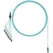 Panduit Fiber Optic Network Cable - 22.97 ft Fiber Optic Network Cable for Network Device - PanMPO Male Network - LC Male Network - Aqua - 1 - TAA Compliance FZTRL8NUFSNM007