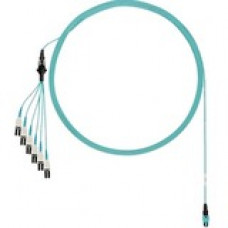 Panduit Fiber Optic Network Cable - 44 ft Fiber Optic Network Cable for Network Device - First End: 1 x PanMPO Male Network - Second End: 1 x LC Male Network - Aqua - 1 Pack - TAA Compliance FZTRP8NUFSNF044