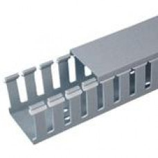 PANDUIT 6ft Panduct Type G - Wide Slot Wiring Duct - Light Gray - 6 Pack - TAA Compliance G1.5X1.5LG6-A