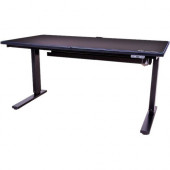 Thermaltake ToughDesk 300 RGB Battlestation Gaming Desk - Black Rectangle Top - 62.99" Table Top Length x 31.49" Table Top Width x 0.98" Table Top Thickness - 43.30" Height GGD-EDN-BKEINX-01