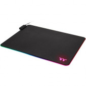Thermaltake Level 20 RGB Gaming Mouse Pad - Micro-Textured - 14.57" x 11.42" Dimension - Black - Rubber Base, Plastic - Anti-slip GMP-LVT-RGBHMS-01