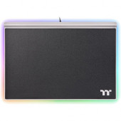 Thermaltake ARGENT MP1 RGB Gaming Mouse Pad - 0.39" x 14.13" x 10" Dimension - Black - Aluminum Base, Rubber Base GMP-MP1-BLKHMC-01