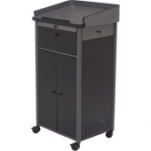 Oklahoma Greystone Lectern - Rectangle Top - 24" Height x 19" Width - Assembly Required - Gray - Plywood, Steel GSL