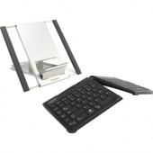 Keyovation Go!2 Mobile Keyboard (Bluetooth Wireless) and Notebook Stand Bundle (Graphite Aluminum) GTLS-0099W