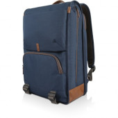 Lenovo Urban B810 Carrying Case (Backpack) for 15.6" Notebook - Blue - Water Resistant - Fabric Exterior, PU Leather, Polyester - Shoulder Strap - 19.5" Height x 11.6" Width x 6.3" Depth GX40R47786