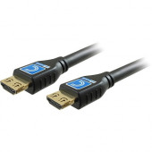 Comprehensive Pro AV/IT 18G 4K High Speed HDMI Cable with ProGrip 35ft Black (active) - HDMI for Audio/Video Device - 2.25 GB/s - 35 ft - 1 x HDMI (Type A) Male Digital Audio/Video - 1 x HDMI (Type A) Male Digital Audio/Video - Gold Plated Connector - Shi