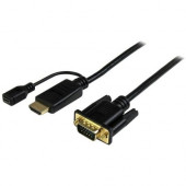Startech.Com HDMI to VGA Cable - 3 ft / 1m - 1080p - 1920 x 1200 - Active HDMI Cable - Monitor Cable - Computer Cable - 3 ft HDMI/VGA Video Cable for Video Device, Monitor, Projector - First End: 1 x HDMI Male Digital Audio/Video, First End: 1 x Type B Fe