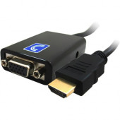 Comprehensive HDMI A Male to VGA Female with Audio Converter - 4" HDMI/VGA Video Cable for Audio/Video Device, DVD Player, Blu-ray Player, HDTV Set-top Boxes, TV, Gaming Console - First End: 1 x HDMI (Type A) Male Digital Audio/Video - Second End: 1 