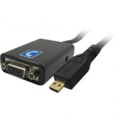 Comprehensive HDMI D Male to VGA Female Converter - 4" HDMI/VGA Video Cable for Video Device, TV - First End: 1 x HDMI (Micro Type D) Male Digital Audio/Video - Second End: 1 x HD-15 Female VGA - Black HDDM-VGAF