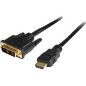 Startech.Com 10 ft HDMI&reg; to DVI-D Cable - M/M - HDMI - 10 ft - 1 x Male HDMI - 1 x DVI-D Male Video - Black - RoHS Compliance HDMIDVIMM10