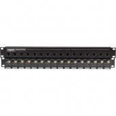 Black Box CCTV Passive Hubs with (16) BNC Coax Connectors - 32 Port(s) - 16 x RJ-45 - 16 x BNC - 19" Wide - Rack-mountable - TAA Compliant IC562A