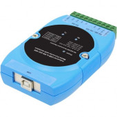 SIIG CyberX Industrial 1-port RS-422/485 USB to Serial Isolated Converter - Wide Temperature - 1 Pack - 1 x Type B USB - 1 x Terminal Block - Blue - RoHS, TAA Compliance ID-SC0J11-S1