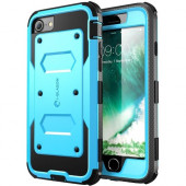 I-Blason Armorbox Carrying Case (Holster) for iPhone 7, iPhone 8 - Blue - Drop Resistant - Polycarbonate, Thermoplastic Polyurethane (TPU) IPH8-ARMOBX-BE