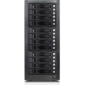 Istarusa RAIDage JAGE9BT12HDBK Drive Enclosure 12Gb/s SAS, SATA/600 - Mini-SAS HD Host Interface Tower - Black - Hot Swappable Bays - 12 x HDD Supported - 12 x 2.5"/3.5" Bay - Steel JAGE9BT12HDBK