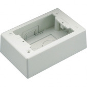 Panduit JBP1WH Mounting Box - 1-gang - White - Polyvinyl Chloride (PVC) - TAA Compliance JBP1WH