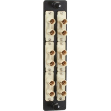 Black Box JPM460 Series Fiber Adapter Panel - High Density, (6) ST Duplex, Ceramic, Beige - 6 Port(s) - 6 x Duplex - Beige - TAA Compliant - TAA Compliance JPM460B