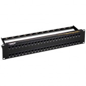 Black Box CAT6 Feed-Through Patch Panel - Unshielded, 48-Port - 48 Port(s) - 48 x RJ-45 - 2U High - 19" Wide - Rack-mountable - TAA Compliance JPM820A