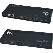 SIIG USB 3.0 4K Dual Video Docking Station - USB-C - for Notebook - USB Type C - 6 x USB Ports - 6 x USB 3.0 - Network (RJ-45) - HDMI - DisplayPort - Audio Line Out - Microphone - Wired JU-DK0411-S1