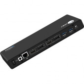Siig USB 3.1 Type-C Dual 4K Docking Station with Power Delivery 60W - Thunderbolt 3 Compatible - 2x DisplayPort, HDMI, 4x USB 3.1, USB-C, Audio/Microphone and Gigabit Ethernet - TAA Compliance JU-DK0811-S1