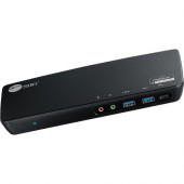 SIIG USB-C Triple 4K Video Docking Station with Power Delivery - for Notebook/Desktop PC - 85 W - USB Type C - 6 x USB Ports - 2 x USB 2.0 - 2 x USB 3.0 - Network (RJ-45) - HDMI - DisplayPort - Audio Line Out - Microphone - Wired - TAA Compliant - TAA Com