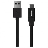 Kanex USB-C to USB 2.0 Charging Cable - 12 ft USB Data Transfer Cable for MacBook Pro, Notebook, MacBook, Smartphone, Chromebook, Wall Charger - First End: 1 x Type A Male USB - Second End: 1 x Type C Male USB - 60 MB/s - Black K181-1173-BK12F