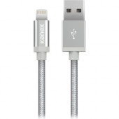 Kanex Lightning/USB Data Transfer Cable - 4 ft Lightning/USB Data Transfer Cable for iPhone, iPad, iPod - First End: 1 x Type A Male USB - Second End: 1 x Lightning Male Proprietary Connector - MFI - Silver K8PIN4FPSV