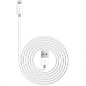 Kanex Charge and Sync Cable with Lightning Connector - 9 ft Lightning/USB Data Transfer Cable for iPad, iPod, iPhone, iPad mini - First End: 1 x Lightning Male Proprietary Connector - Second End: 1 x Type A Male USB - MFI - White K8PIN9F