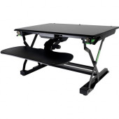 Keyovation Goldtouch EasyLift Pro Sit and Stand Desk with Keyboard Tray - 77 lb Load Capacity - 7.5" Height x 27.5" Width - Desktop - Black KOV-ELP-B