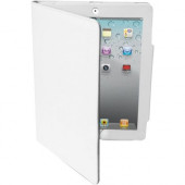 Premiertek Carrying Case (Flip) Apple iPad Tablet - White - Leather, Microsuede Interior - 7.5" Height x 9.9" Width x 1" Depth LC-IPAD3-W