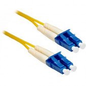 ENET Fiber Optic Duplex Network Cable - 1.64 ft Fiber Optic Network Cable for Network Device - First End: 2 x LC Male Network - Second End: 2 x LC Male Network - 9/125 &micro;m - Yellow LC2-SM-0.5M-ENC