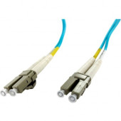 Accortec Fiber Optic Duplex Network Cable - 98.43 ft Fiber Optic Network Cable for Network Device - First End: 2 x LC Male Network - Second End: 2 x LC Male Network - 50/125 &micro;m - Aqua LCLCOM4MD30M