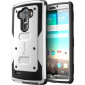 I-Blason LG G4 Armorbox Dual Layer Full Body Protective Case - For Smartphone - White - Shock Absorbing, Scratch Resistant, Damage Resistant, Dust Resistant, Dirt Resistant, Drop Resistant - Polycarbonate, Thermoplastic Polyurethane (TPU) LGG4-ARMOR
