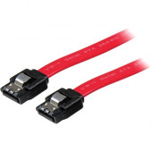 Startech.Com 18in Latching SATA Cable - Male SATA - Male SATA - 18 - Red LSATA18