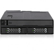 Icy Dock ToughArmor MB602SPO-B Drive Enclosure Internal - Black - 2 x HDD Supported - 2 x SSD Supported - 1 x 5.25" Bay - 2 x 2.5" Bay - 6Gb/s SAS, Serial ATA/600 - Serial ATA/300 - Metal MB602SPO-B